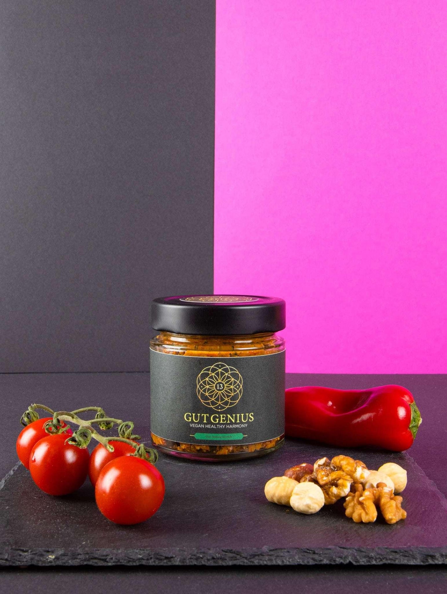 Bio-Gut Feeling Streich – 100% Bio, vegan, ohne künstliche Zusätze, mit gegrilltem Gemüse, Walnüssen und Olivenöl, ballaststoffreich und Mikrobiom-freundlich.