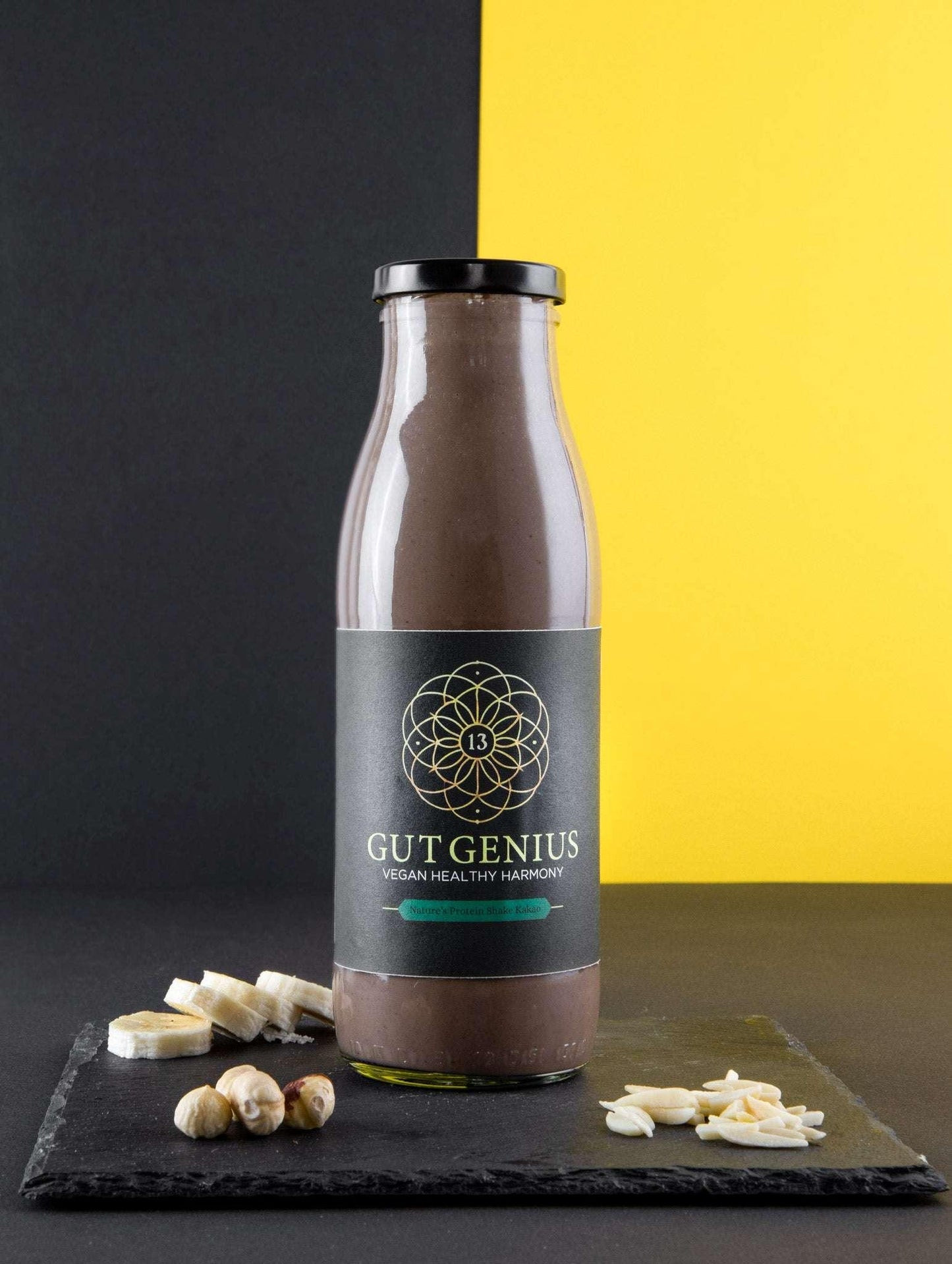 Nature’s Protein Shake Kakao Nougat – 100% Bio, vegan, reich an pflanzlichem Protein, Ballaststoffen, Omega-3-Fettsäuren und gesunden Fetten, ohne künstliche Zusätze.