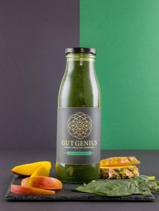 Bio-Spirulina Glow Up Smoothie – 100% Bio, vegan, ohne künstliche Zusätze, mit Superfoods wie Spirulina, Spinat und Mango für antioxidativen Zellschutz, gesunde Haut und ein starkes Mikrobiom.